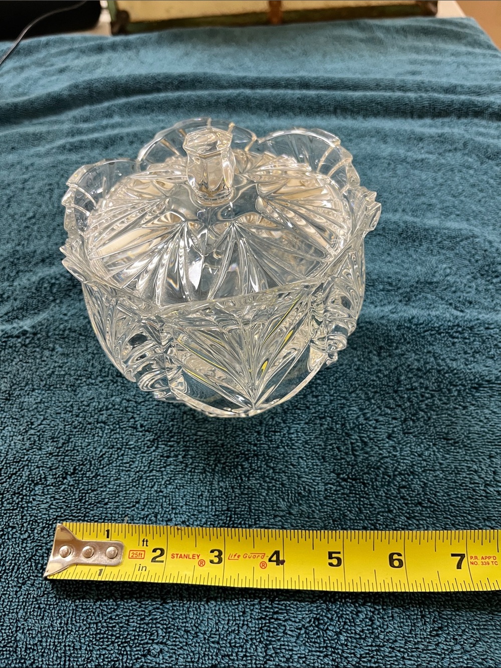 Vintage Noritake Hampton Hall full lead crystal covered sugar bowl